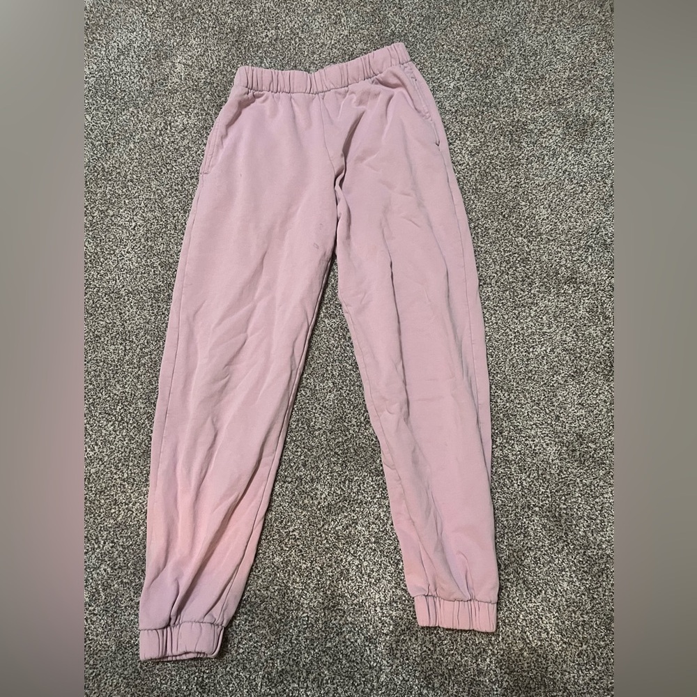 Brandy Melville Pink Joggers Soft Elastic Waist